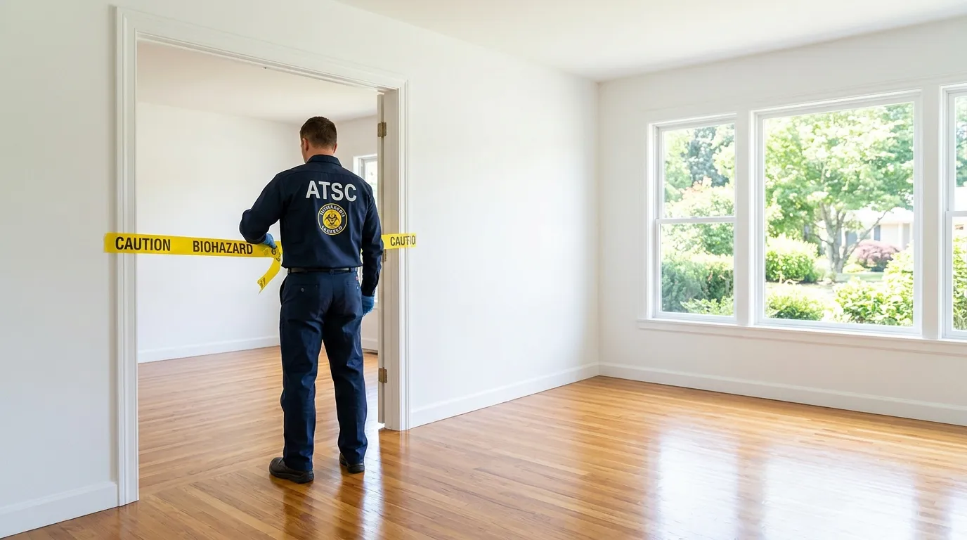 Certified biohazard cleanup crew performing Crime Scene Cleanup in Fremont